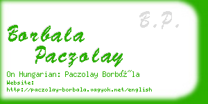 borbala paczolay business card